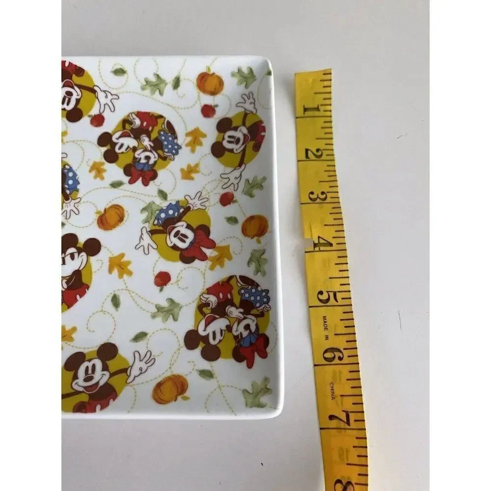 Disney Mickey & Minnie Mouse Serving Tray Platter Fall Pumpkin Thanksgiving NEW‎